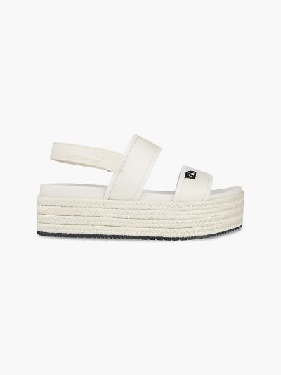 Calvin Klein Cipők HU732262 | Calvin Klein Platform Espadrille Wedge Női Szandál Fehér